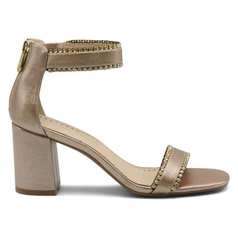ADRIENNE Vittadini  "Asti" Jeweled Strappy sandal rhinestone Heels sz 9.5 NEW